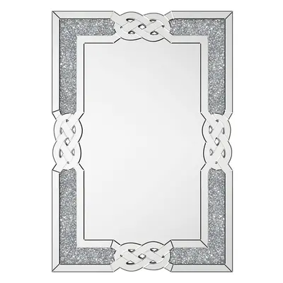 (M(900X600mm)) Decorative Mirror Wall-Mounted with Diamond