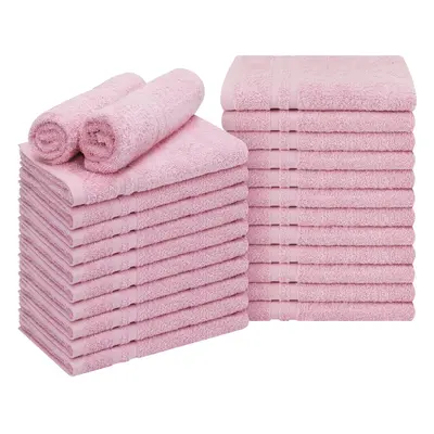 Utopia Towels Cotton Bleach Proof Salon Towels 16x27 inches Bleach Safe Gym Hand Towel Pack Pink