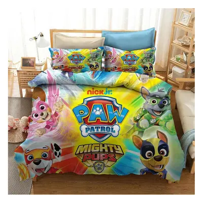 (Style 21, Single (135X200CM)/2PCS) Paw Patrol Dog Bedding Single Double Duvet Cover