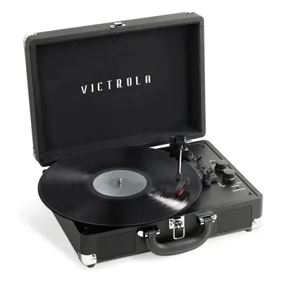 Victrola Journey+ Bluetooth Suitcase Record Player with Three-Speed Turntable | Black | VSC-400S