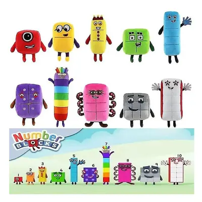 10pcs/set Numberblocks h Toys Educational Stuffed Number Blocks Toys Stuffed hies