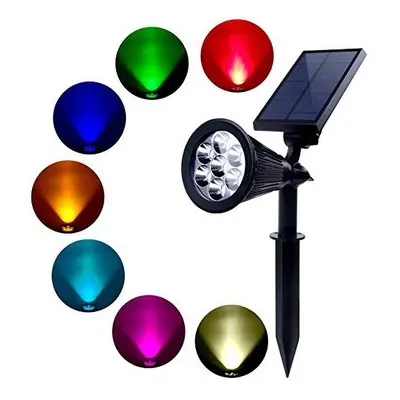 Solar Lights Outdoor LED Solar Outdoor Color Changing Wall Light Adjustable Garden Light