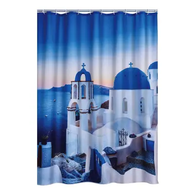 RIDDER Bathroom Shower Curtain Santorini Washable 180x200cm Water Resistant