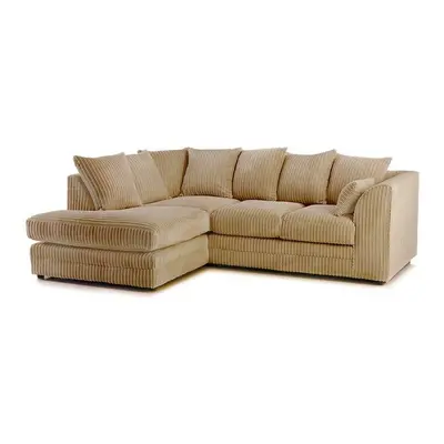 (coffee, Left Hand) Porto Jumbo Cord Corner Sofa