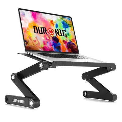 Duronic Laptop Stand DML121 | Multi-use Folding Desk Riser | Highly Adjustable | Support Tray fo