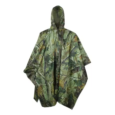 Camouflage Waterproof Hooded Poncho Outdoor Camping Hiking Rain Cover