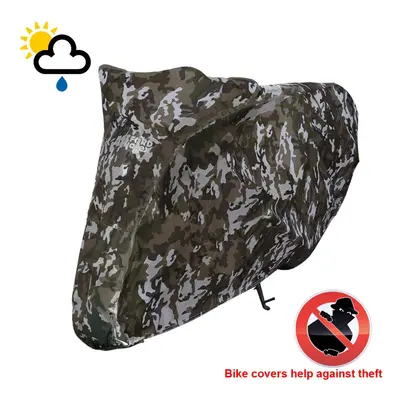 (Extra Large) Universal Oxford Motorcycle Cover Waterproof Motorbike Camouflage Camo Choice of S