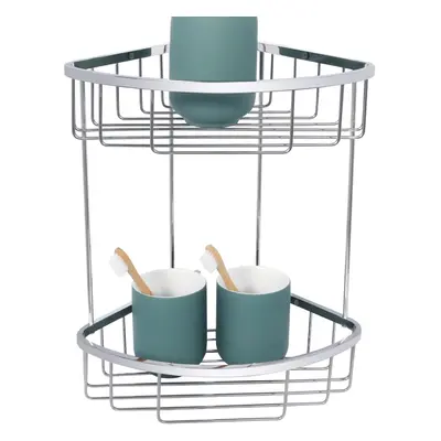 Corner Shower Caddy Shower Organiser SUS304 Stainless Steel Shower Basket, 2-Tier Polished Chrom