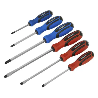 6 PACK Hammer Through Screwdriver Set - Hardened Steel Hammer Strike Slotted