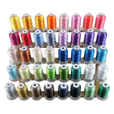 (as the picture) Brother Colors Embroidery Machine Thread Kit 500m Spool For Brother Babylock Ja