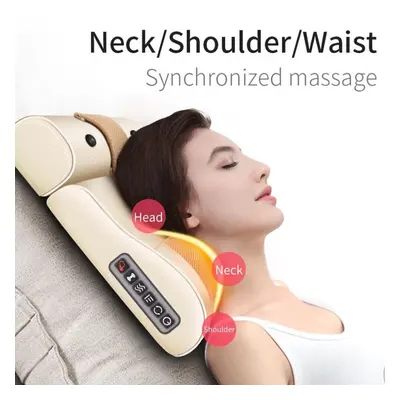 Jinkairui Neck Massager Kneading Vibration Heating Massage Pillow For Shoulder Back Waist Body H