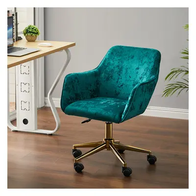 Blackish Green U-Shaped Ice Velvet Swivel Task Chair