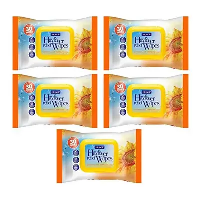 30 x Hayfever & Allergy Relief Wipes for Hand & Face Traps Pollen Dust Dirt Pet Allergy Wet Hay 