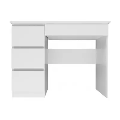 (White) MESO - Straight desk modern style desk/bedroom - 98x51x76 cm - drawers