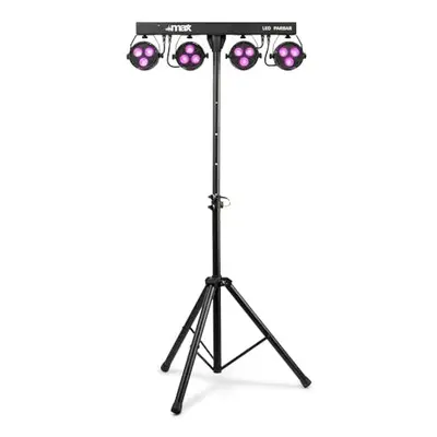 Max LED ParBar 4-Way Par Lights with Stage Lighting Stand for Mobile DJ Disco Party RGB and Whit