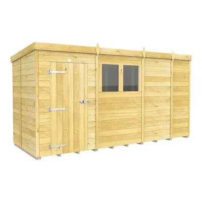 (5ft x 13ft Single Door With Windows) Pent Shed 5ft x 13ft Fast & Free Days Nationwide Delivery