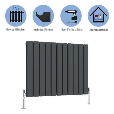 (Anthracite, 600*748mm ?double?) Flat Panel Column Radiator