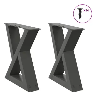 (anthracite, x (30-31.3) cm) vidaXL Coffee Table Legs pcs Black 60x(30-31.3) cm Steel