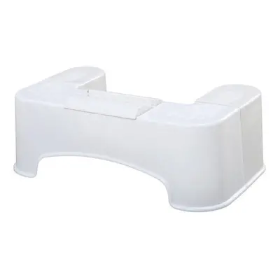 (white) Anti-slip Toilet Toot Stool Crouch Hole Folding Phone Holder Design Bathroom Toilet Acce