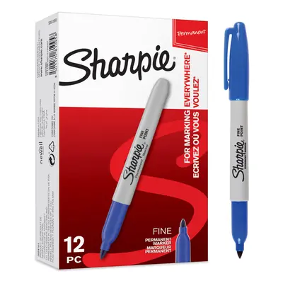 Sharpie Permanent Markers Fine Point Blue count