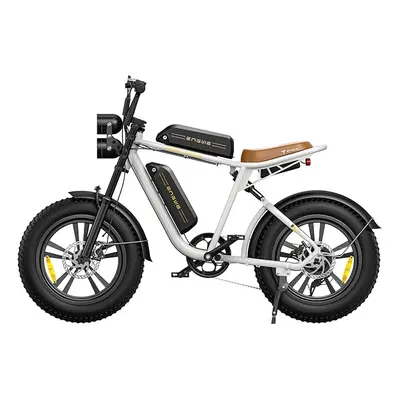 (White) ENGWE MTB M20 Electric Bike E-bike 20"Ã4.0" Fat Tire,75 KM+75 KM Range 48V 13AH*2 Dual 