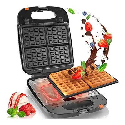 Duronic Waffle Maker WM60 | Deep Fill Waffle Iron with DETACHABLE PLATES | 1200W | Non-Stick for