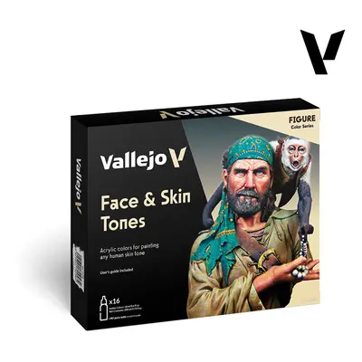 VAL70258 - AV Vallejo Model Color Set - Face & Skin Tones (16)