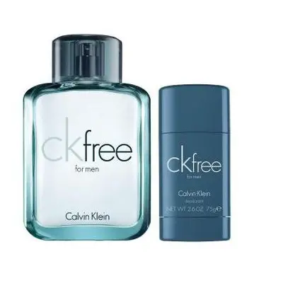 Ck Free Pcs Set For Men: 3.4 Edt Sp + 2.6 Deodorant Stick