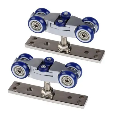 2X Bifold Door Hardware Wooden Sliding Door Pulley Furniture Hardware Wheel Barn Door Roller