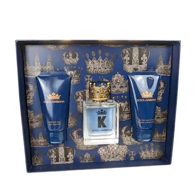 Dolce & Gabbana K by Dolce Gabbana Eau de Toilette Spray 50ml Shower Gel 50ml, After Shave Balm 