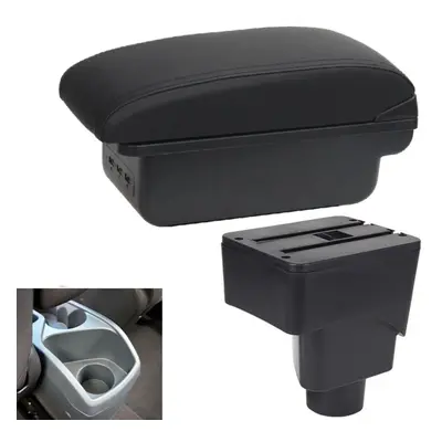 (black) For Ford Ecosport Car Armrest Box Retrofit Parts Interior Storage Box Accessories Interi