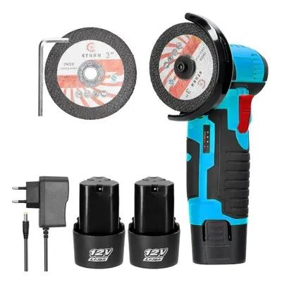 (blue, US) Mini Angle Grinder