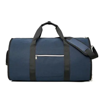 (blue) Multifunction Men Business Travel Bag Foldable Fully Zipped Suit Package Storage Bag Leis