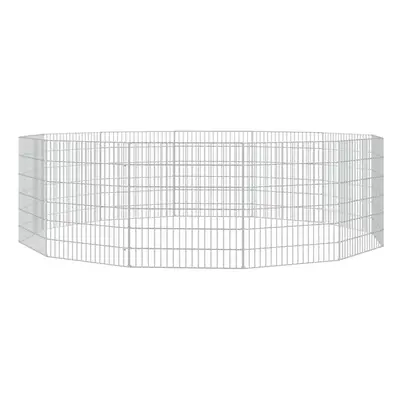 (54 x cm/12) vidaXL Free Range Animal Enclosure Rabbit Cage Animal Cage Galvanised Iron