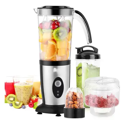 (1.25L-One gear, Silver-1.25l-button) in Blender Food Processor, Uten Small Mini Portable Smooth