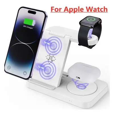 (white, For Apple Watch) In Wireless Charger Stand For Iphone 14 12 Apple Watch Samsung S22 Ultr