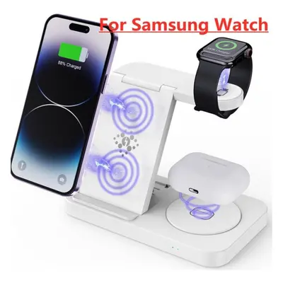 (white, For Samsung Watch) In Wireless Charger Stand For Iphone 14 12 Apple Watch Samsung S22 Ul