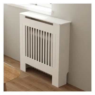 (S(H100 X W78 X D19CM)) Wooden Heater Radiator Cover Cabinet Shelf White