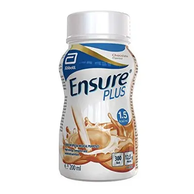 Ensure Plus milkshake style nutritional supplement drink, chocolate flavour, contains protein, v