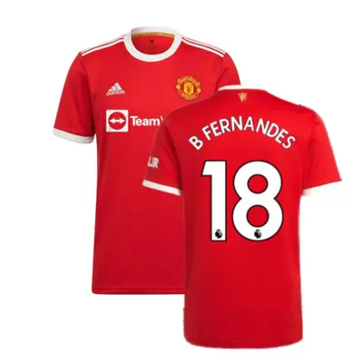 (L) Man Utd Home Shirt (B FERNANDES 18)