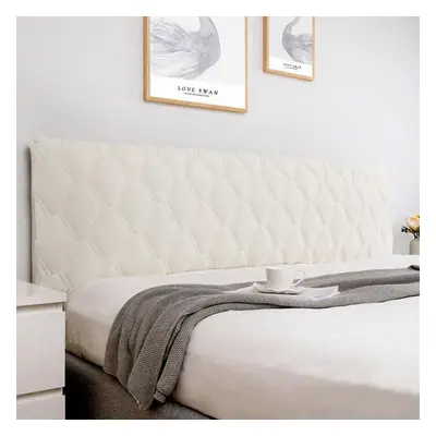 (beige, W170 x H70cm) Thicken Velvet Headboard Cover All-inclusive Super Soft Smooth Quilted Hea