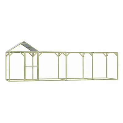 vidaXL Chicken Cage Outdoor Chicken Run Cage Chicken Coop Hen House Steel