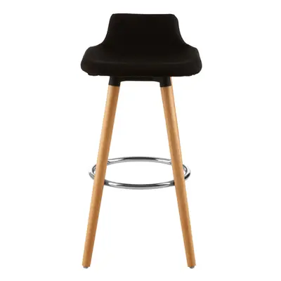 Black Bar Stool, Comfortable Seating Breakfast Bar Stool, Space-Saver Kitchen Stool, Easy to Cle