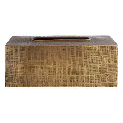 Antique Brass Finish Madison Tissue Box Textured Surface