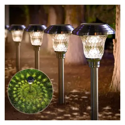 BEAU JARDIN Pack Garden Lighting Solar Path Outdoor Light Glass Lens Full Stainless Steel Made W