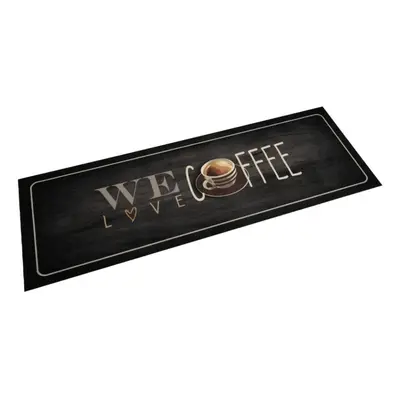 (coffee text, x cm) vidaXL Kitchen Rug Anti Fatigue Mat Runner Rug Washable Floor Carpet Velvet