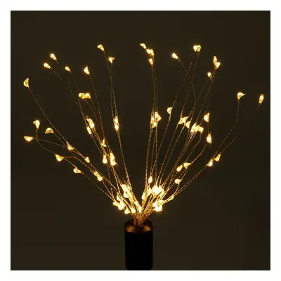 (Warm White) 90LED Firework Solar Light Modes Waterproof Outdoor Starburst Path Lawn Garden Deco