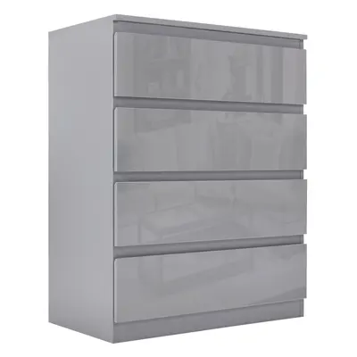 ((4 Drawers)) High Gloss Chest Of Drawers Bedroom Furniture Storage Bedside Cabinet