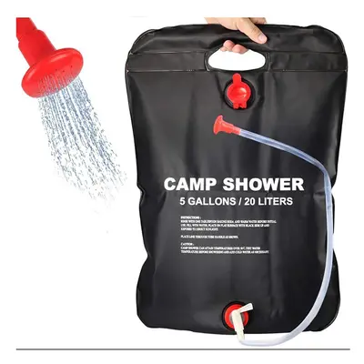 (20L) Camp Shower Bag Solar Energy Heated Portable Folding Outdoor Bath Bag Travel Hiking Climbi