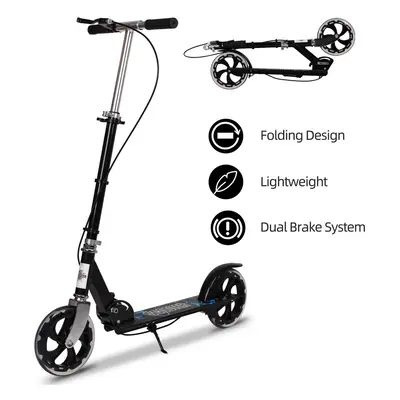 Folding Kick Scooter for Adults, Foldable Teens Adult Kick Scooter Adjustable Handlebar Push Sco